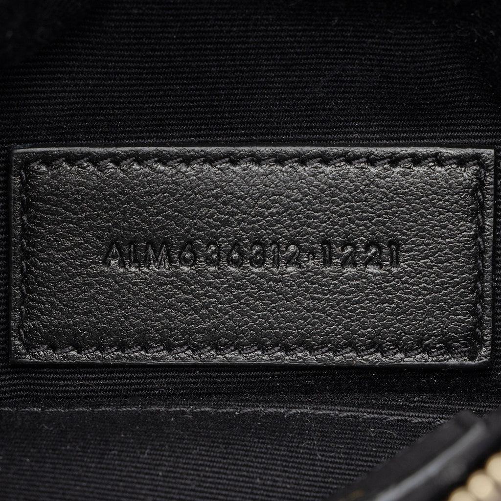 Saint Laurent Matelasse Grain de Poudre Monogram Bill Pouch (SHF-mP6iOM)