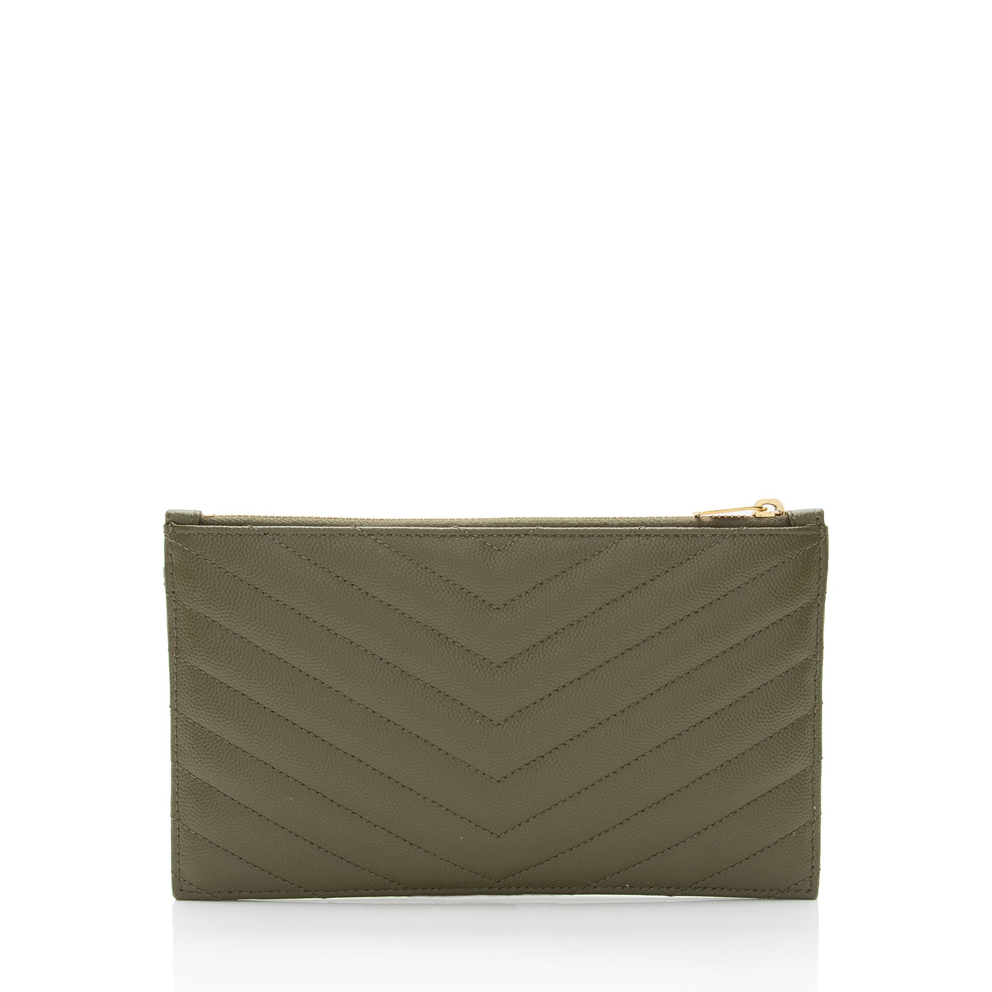 Saint Laurent Matelasse Grain de Poudre Monogram Bill Pouch