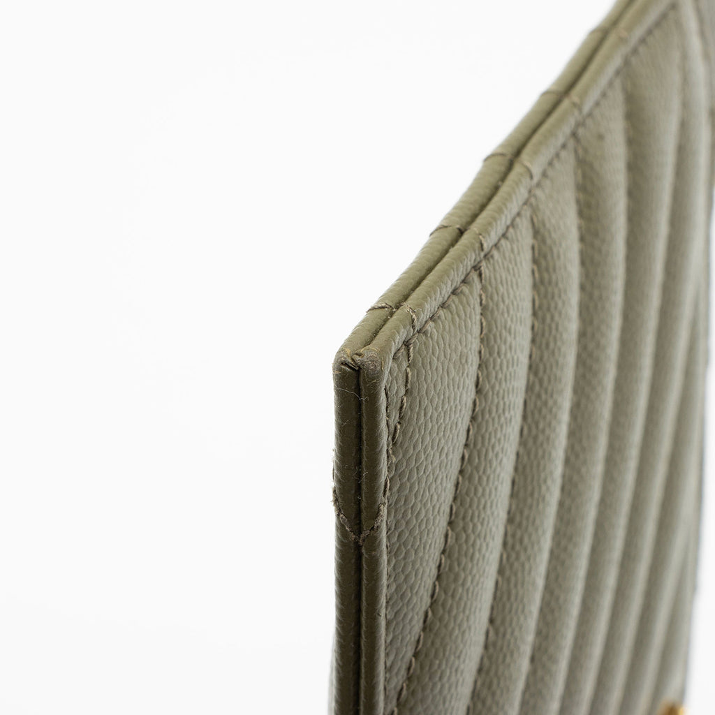 Saint Laurent Matelasse Grain de Poudre Monogram Bill Pouch