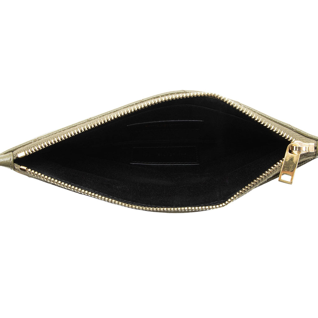 Saint Laurent Matelasse Grain de Poudre Monogram Bill Pouch