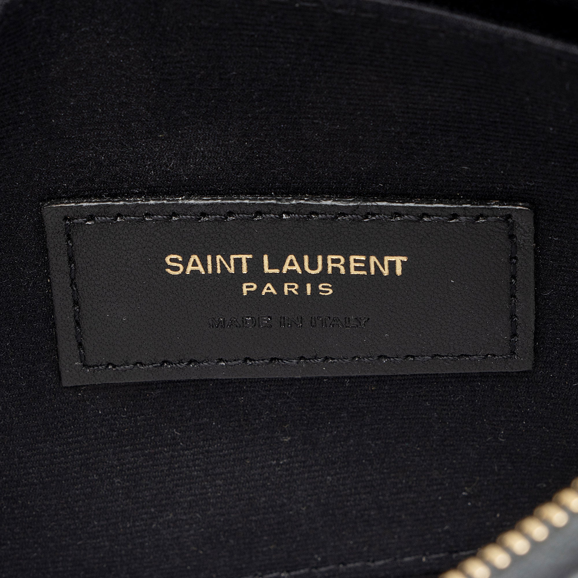Saint Laurent Matelasse Grain de Poudre Monogram Bill Pouch
