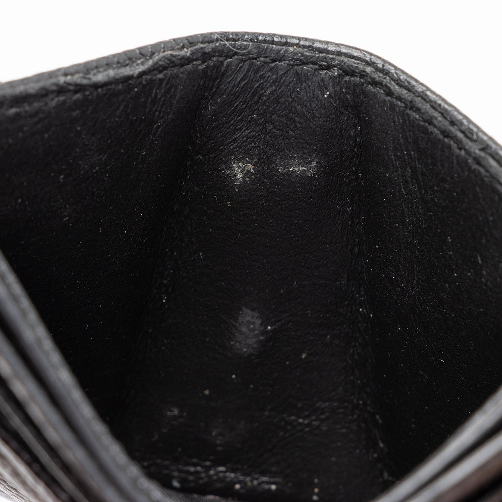 Saint Laurent Matelasse Grain de Poudre Monogram Card Case (SHF-C66DmI)