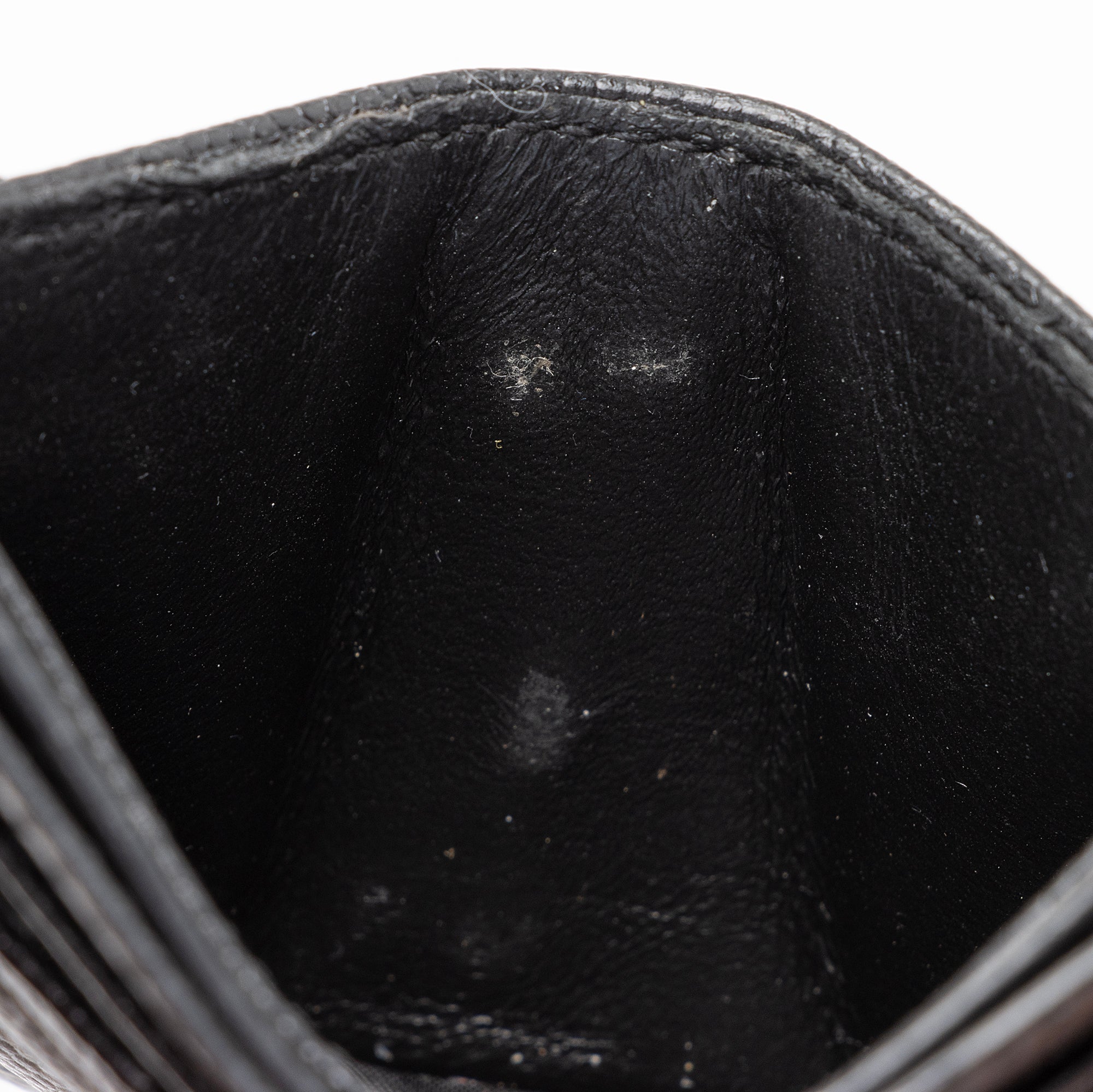 Saint Laurent Matelasse Grain de Poudre Monogram Card Case (SHF-C66DmI)