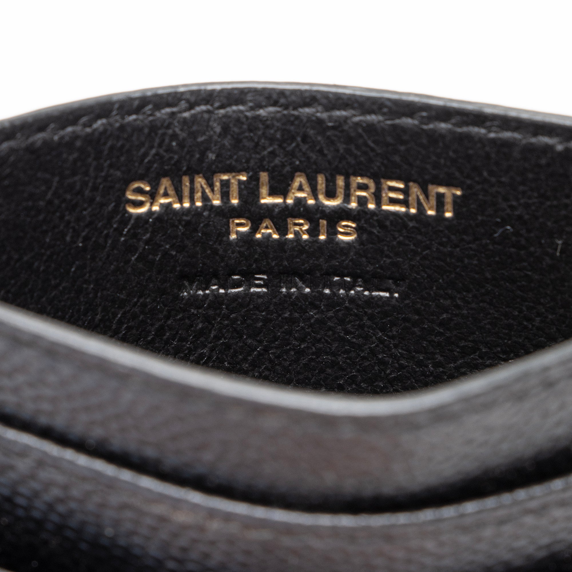Saint Laurent Matelasse Grain de Poudre Monogram Card Case (SHF-C66DmI)