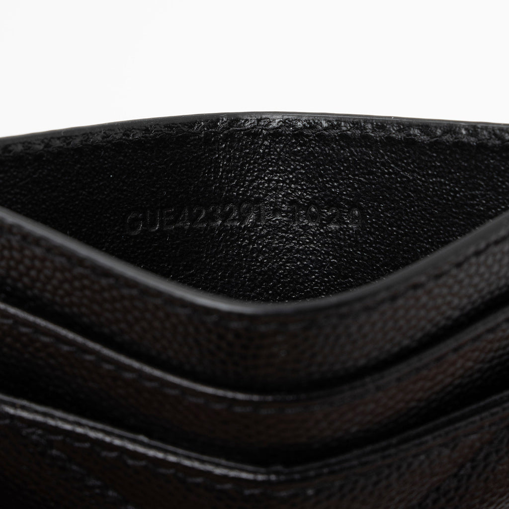 Saint Laurent Matelasse Grain de Poudre Monogram Card Case (SHF-f11Wsk)