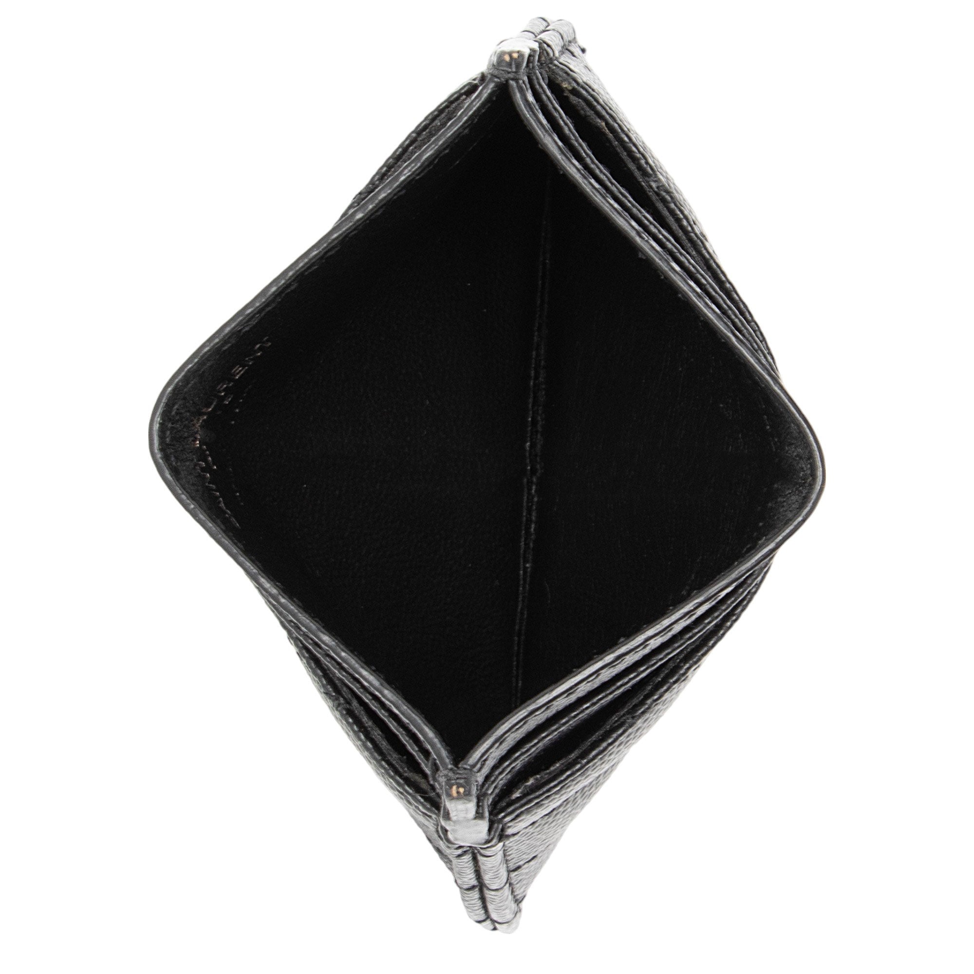 Saint Laurent Matelasse Grain de Poudre Monogram Card Case (SHF-Kamwcq)