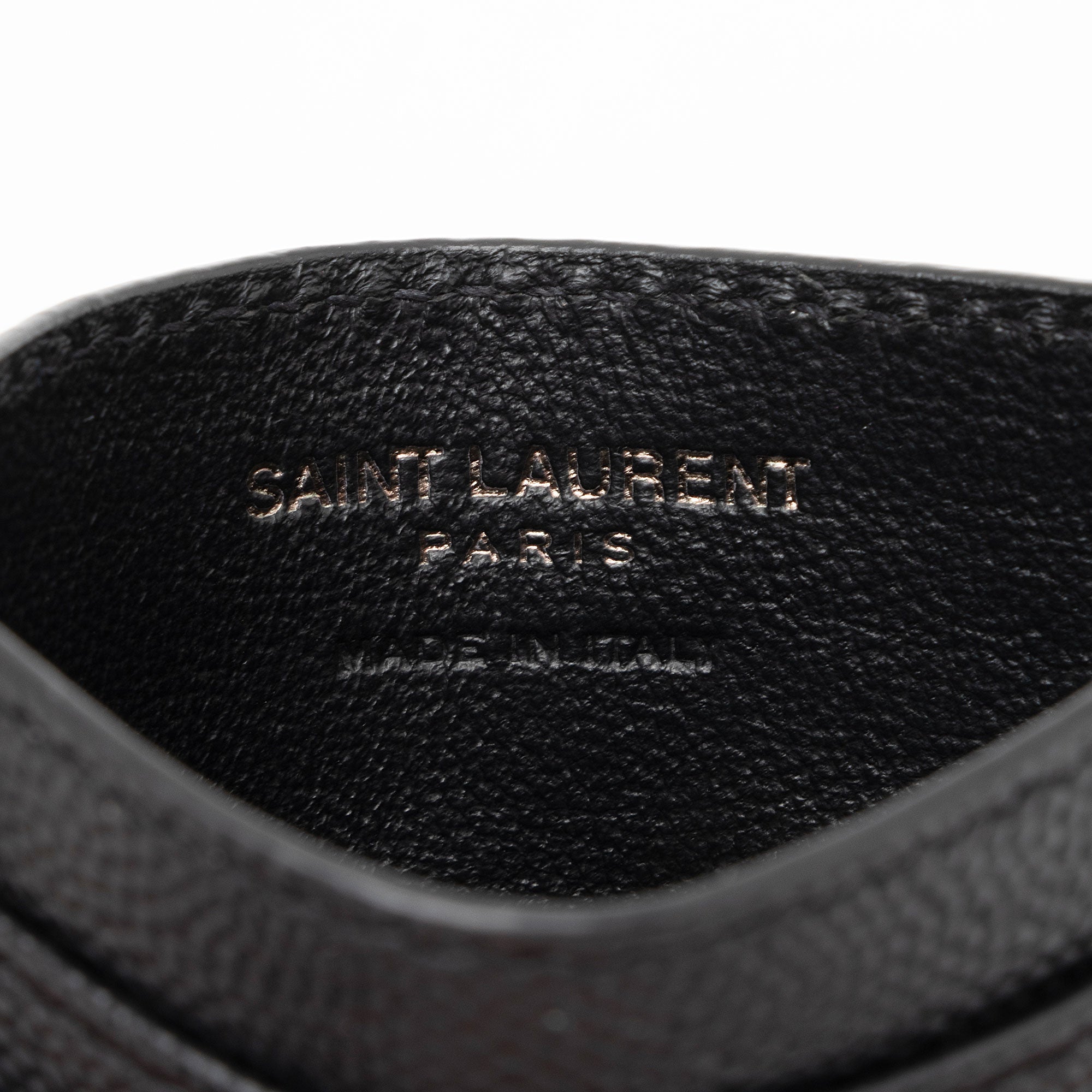 Saint Laurent Matelasse Grain de Poudre Monogram Card Case (SHF-Kamwcq)