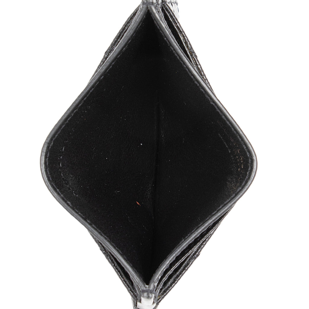 Saint Laurent Matelasse Grain de Poudre Monogram Card Case (SHF-FUtuBp)