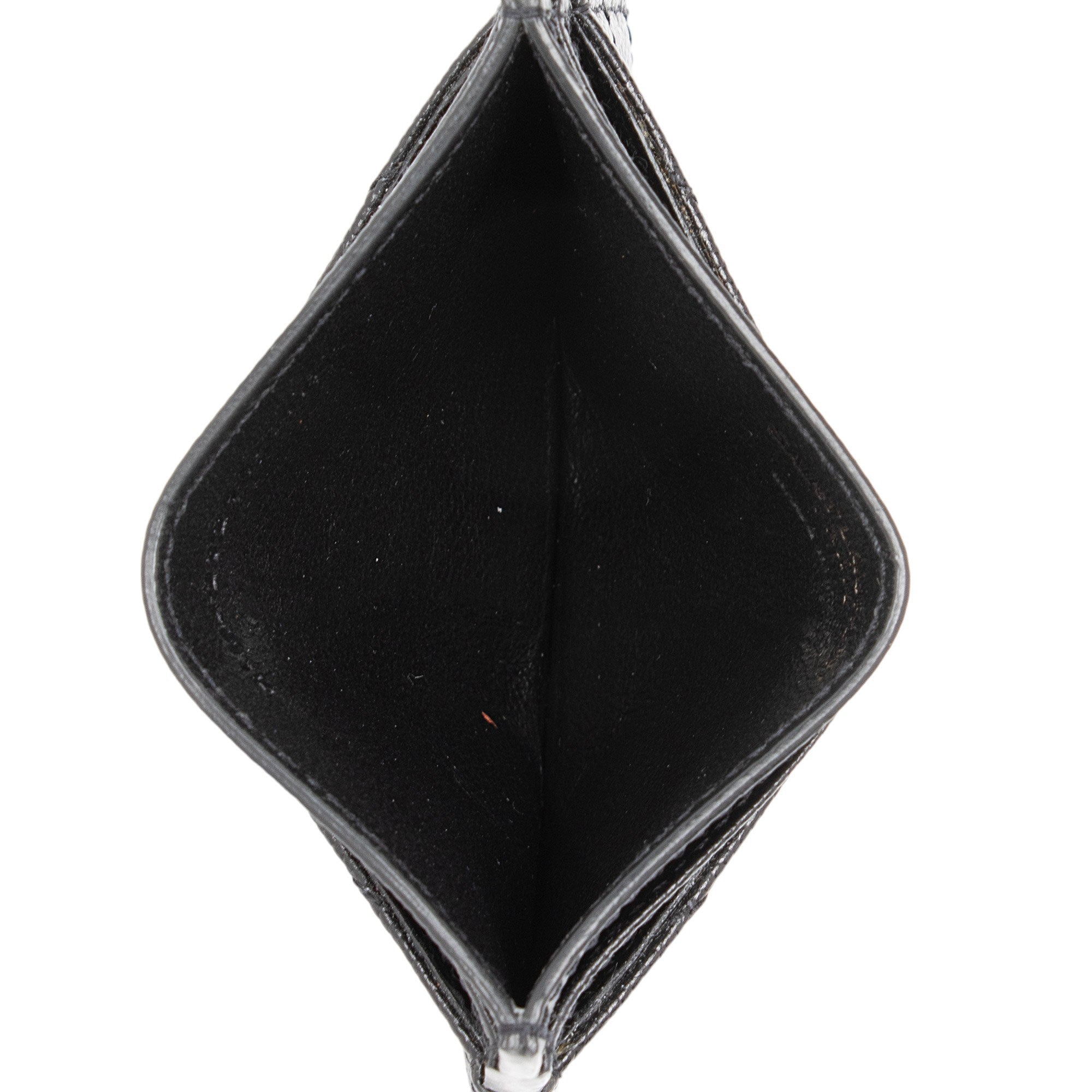 Saint Laurent Matelasse Grain de Poudre Monogram Card Case (SHF-FUtuBp)