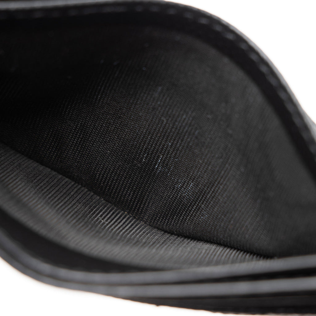 Saint Laurent Matelasse Grain de Poudre Monogram Card Case (SHF-eFddlG)