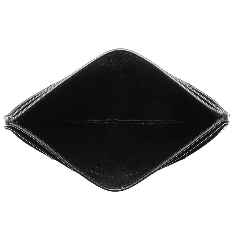 Saint Laurent Matelasse Grain de Poudre Monogram Card Case (SHF-eFddlG)