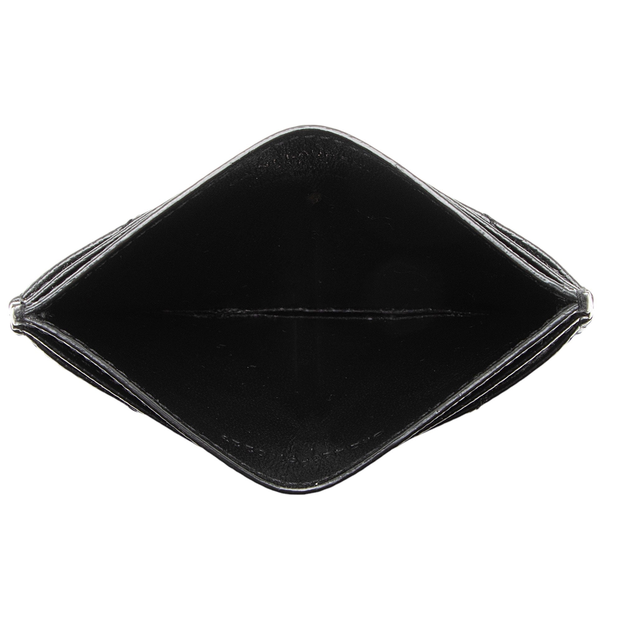 Saint Laurent Matelasse Grain de Poudre Monogram Card Case (SHF-eFddlG)
