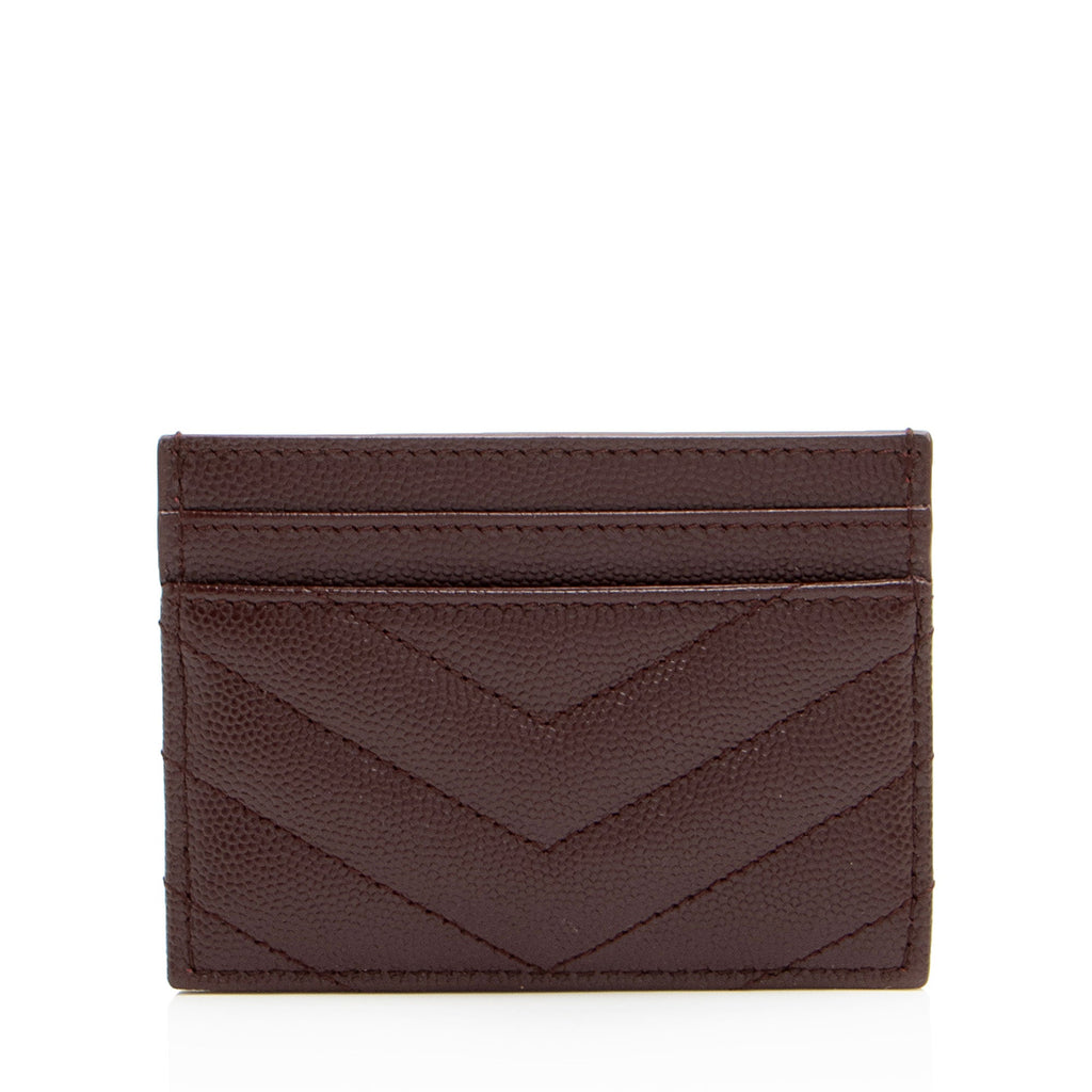 Saint Laurent Matelasse Grain de Poudre Monogram Card Case