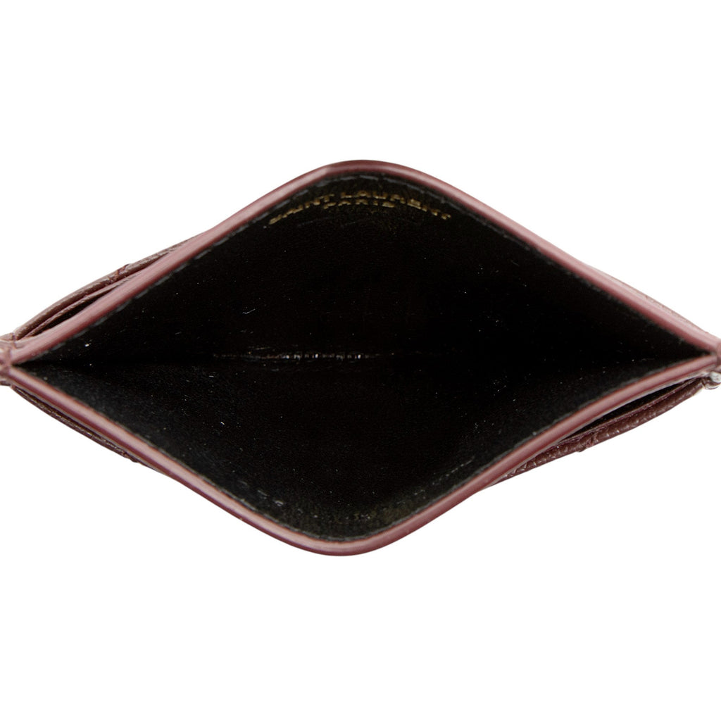 Saint Laurent Matelasse Grain de Poudre Monogram Card Case