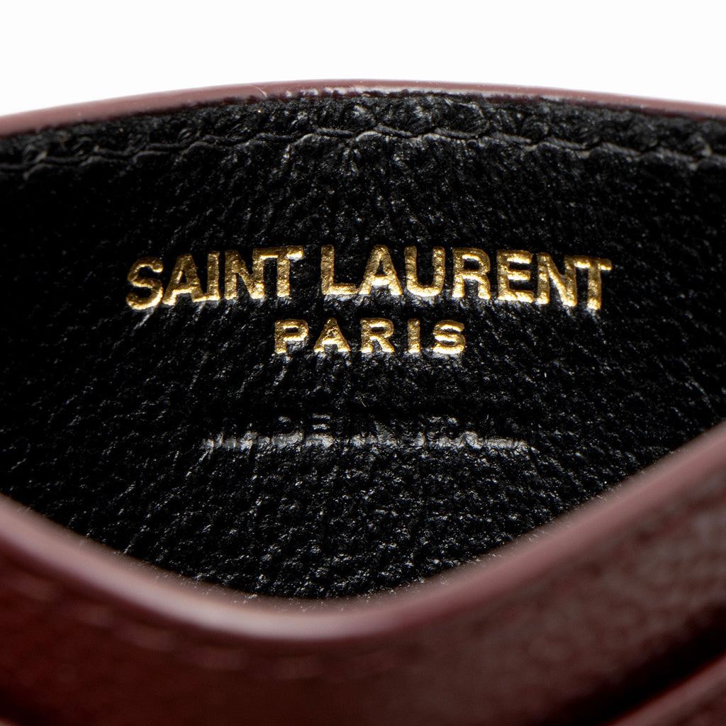 Saint Laurent Matelasse Grain de Poudre Monogram Card Case