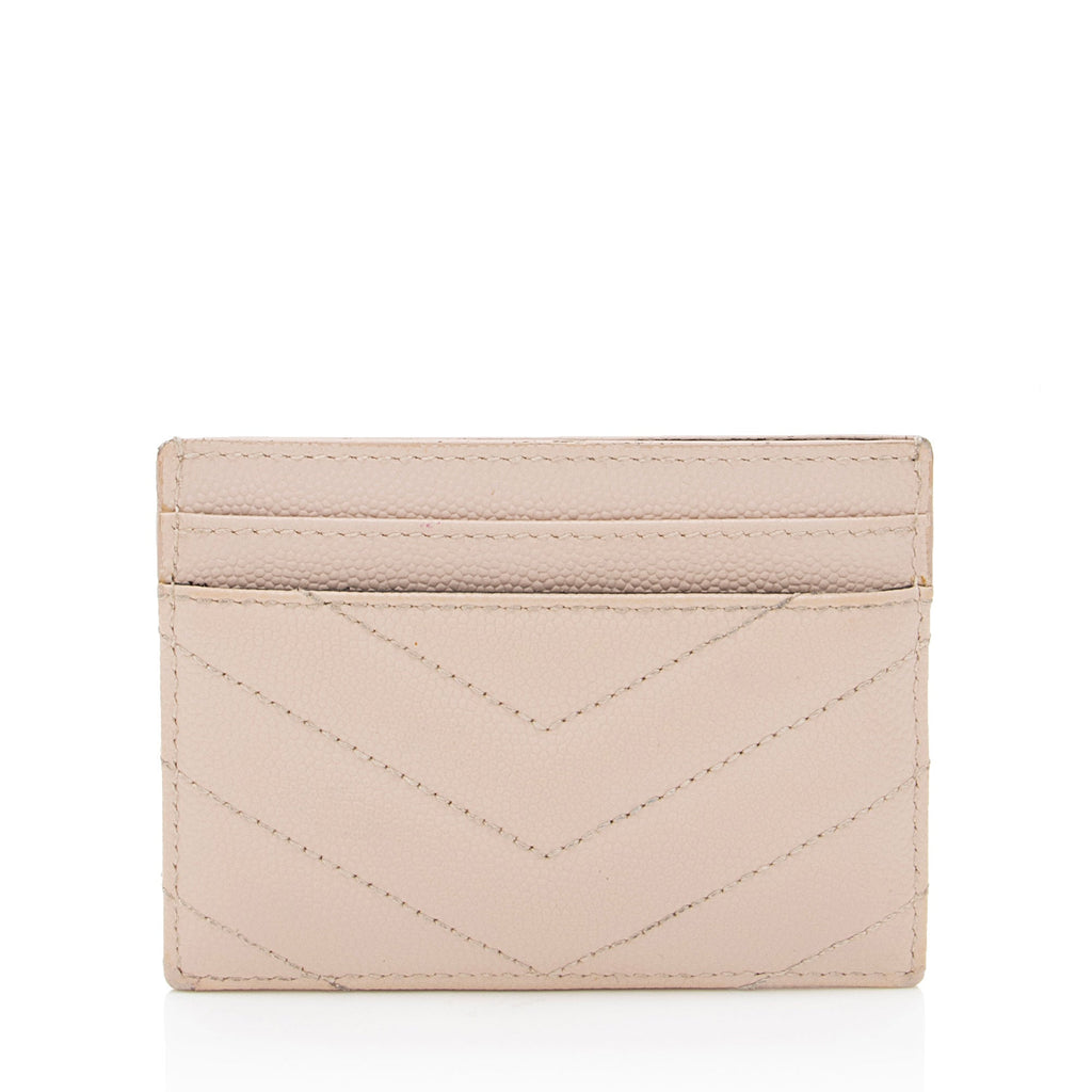 Saint Laurent Matelasse Grain de Poudre Monogram Card Case