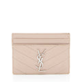 Saint Laurent Matelasse Grain de Poudre Monogram Card Case