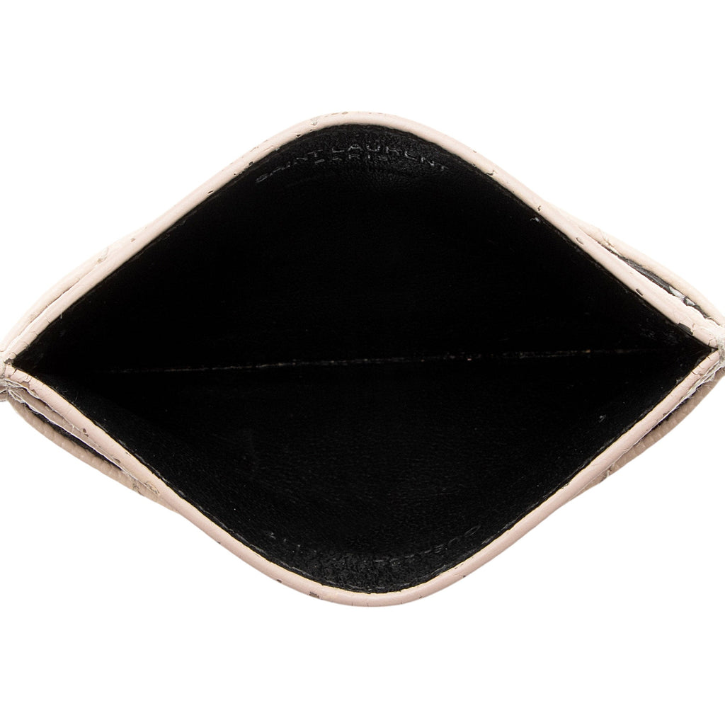Saint Laurent Matelasse Grain de Poudre Monogram Card Case