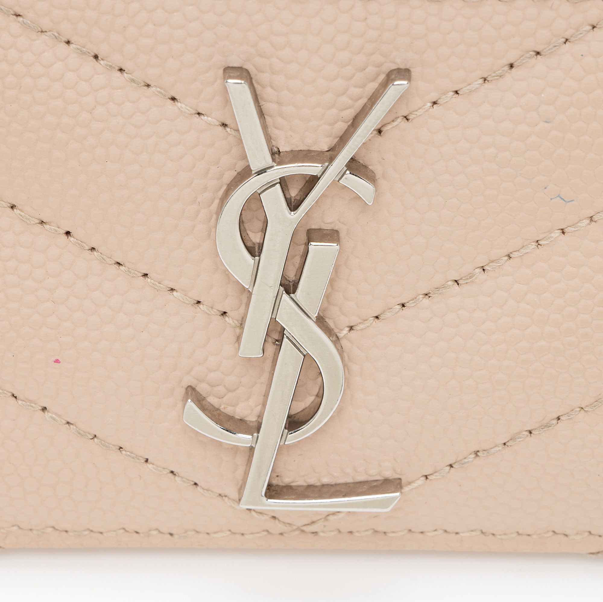 Saint Laurent Matelasse Grain de Poudre Monogram Card Case
