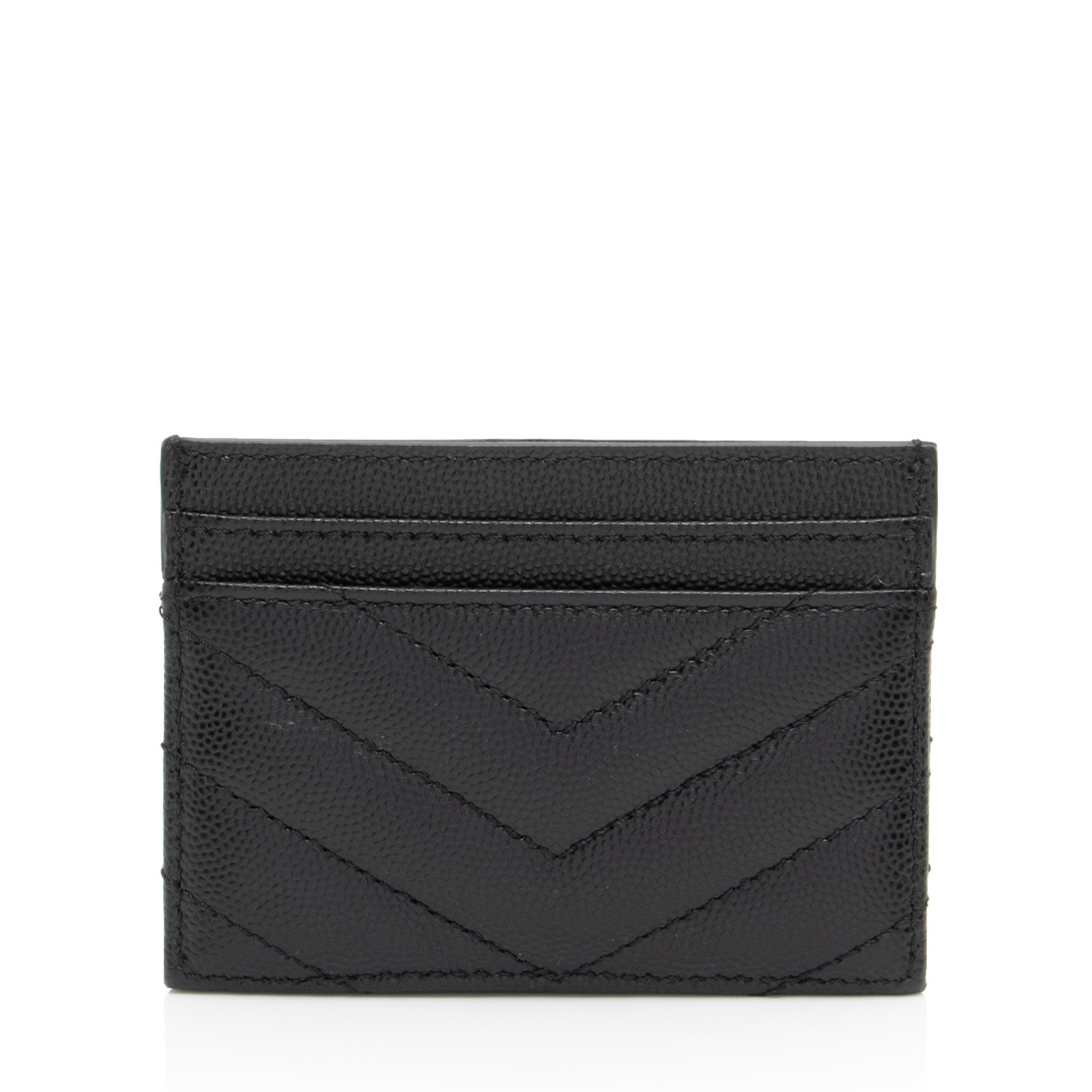 Saint Laurent Matelasse Grain de Poudre Monogram Card Case