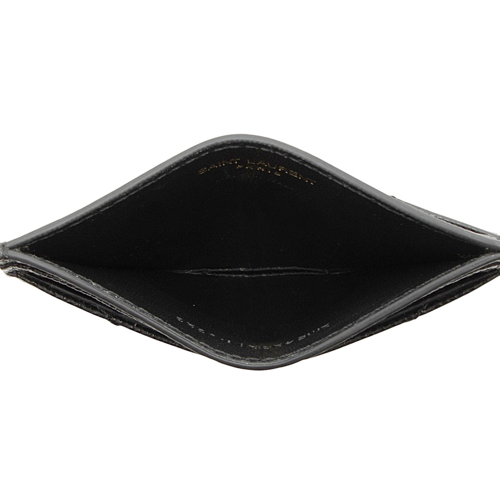 Saint Laurent Matelasse Grain de Poudre Monogram Card Case