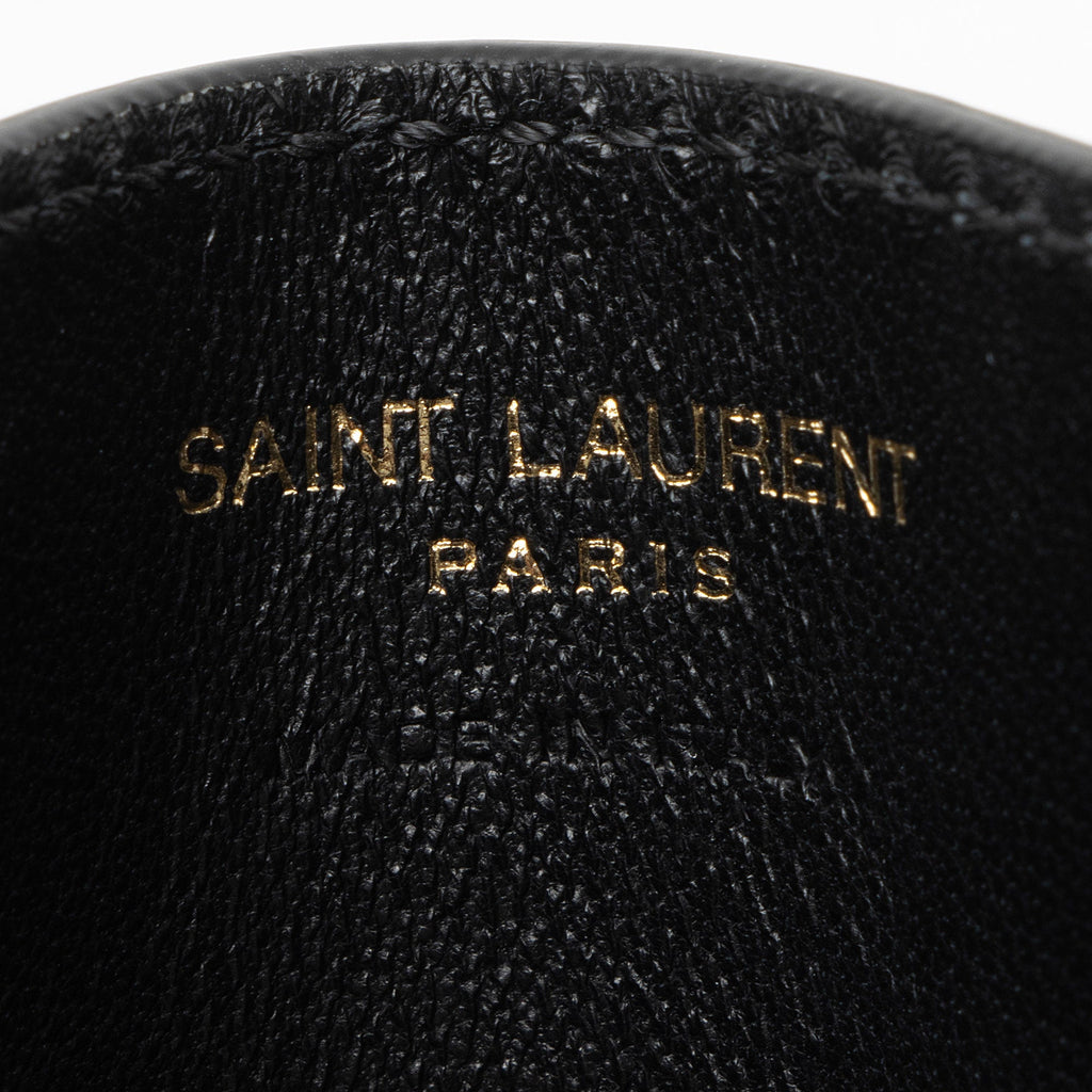 Saint Laurent Matelasse Grain de Poudre Monogram Card Case