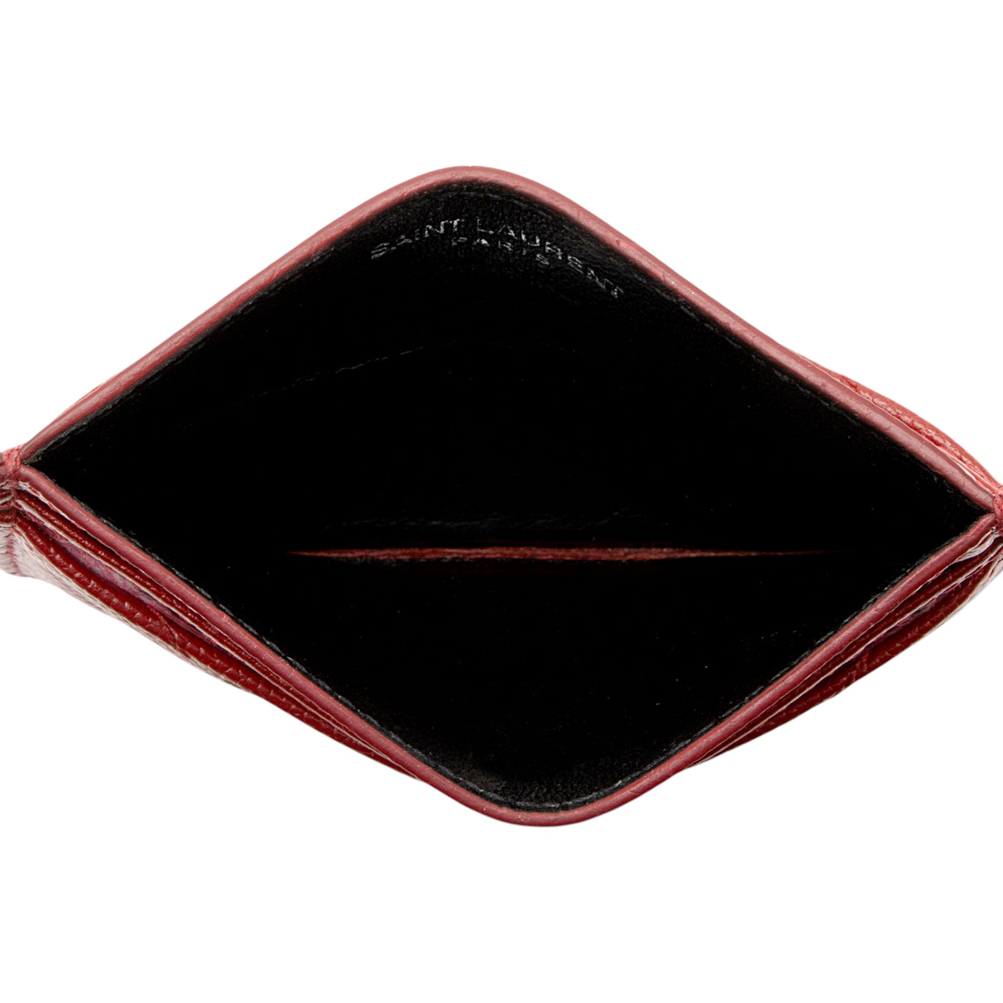 Saint Laurent Matelasse Grain de Poudre Monogram Card Case