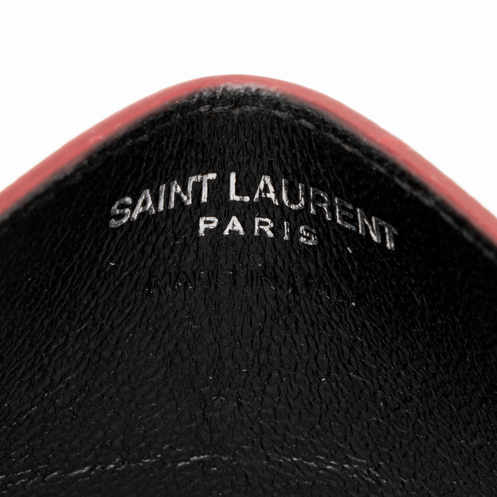 Saint Laurent Matelasse Grain de Poudre Monogram Card Case