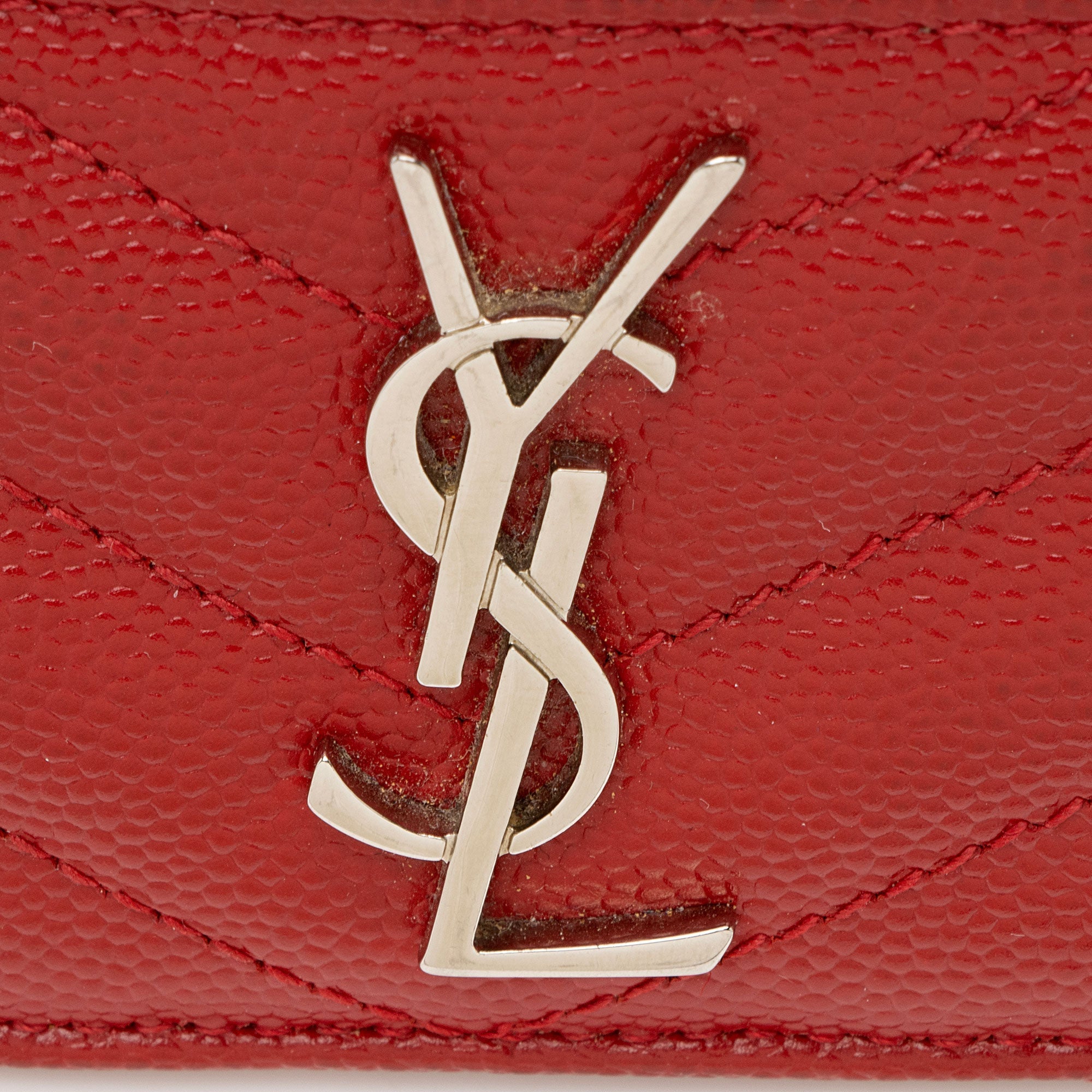 Saint Laurent Matelasse Grain de Poudre Monogram Card Case