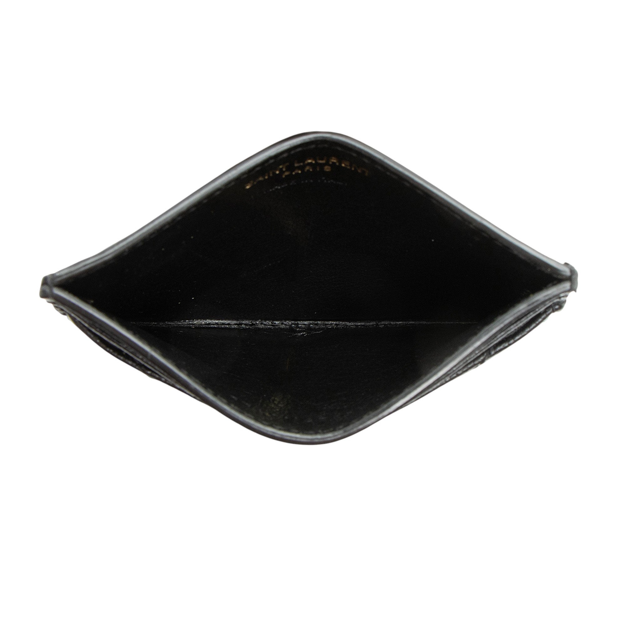 Saint Laurent Matelasse Grain de Poudre Monogram Card Case