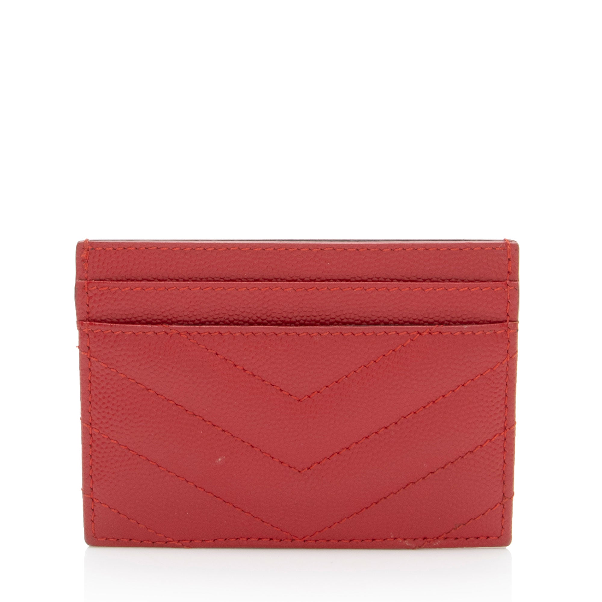 Saint Laurent Matelasse Grain de Poudre Monogram Card Case