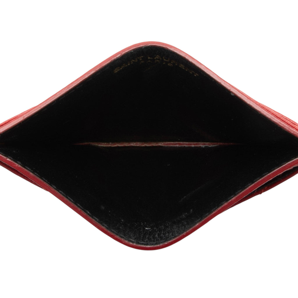 Saint Laurent Matelasse Grain de Poudre Monogram Card Case