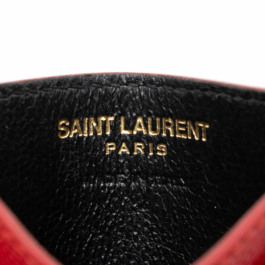 Saint Laurent Matelasse Grain de Poudre Monogram Card Case