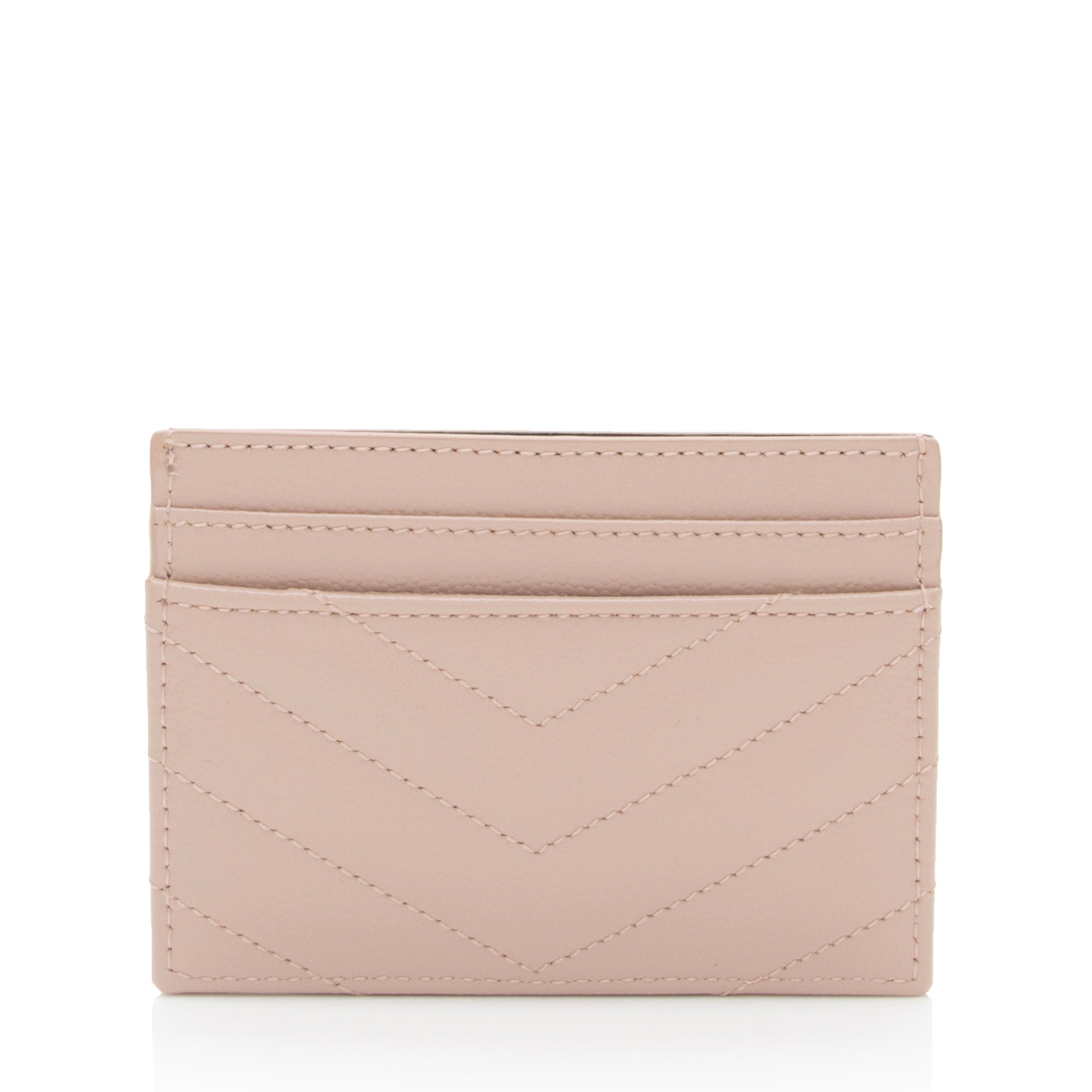 Saint Laurent Matelasse Grain de Poudre Monogram Card Case