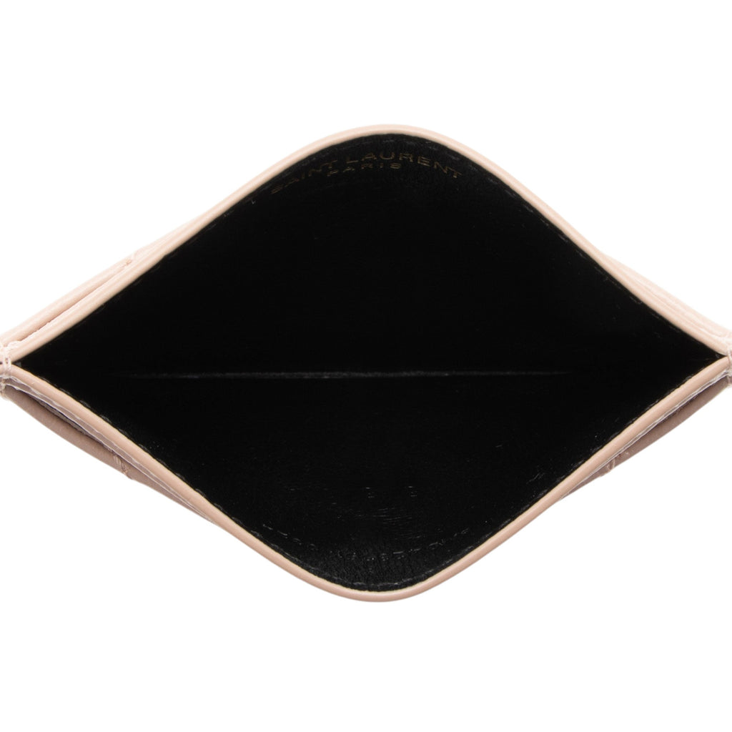Saint Laurent Matelasse Grain de Poudre Monogram Card Case