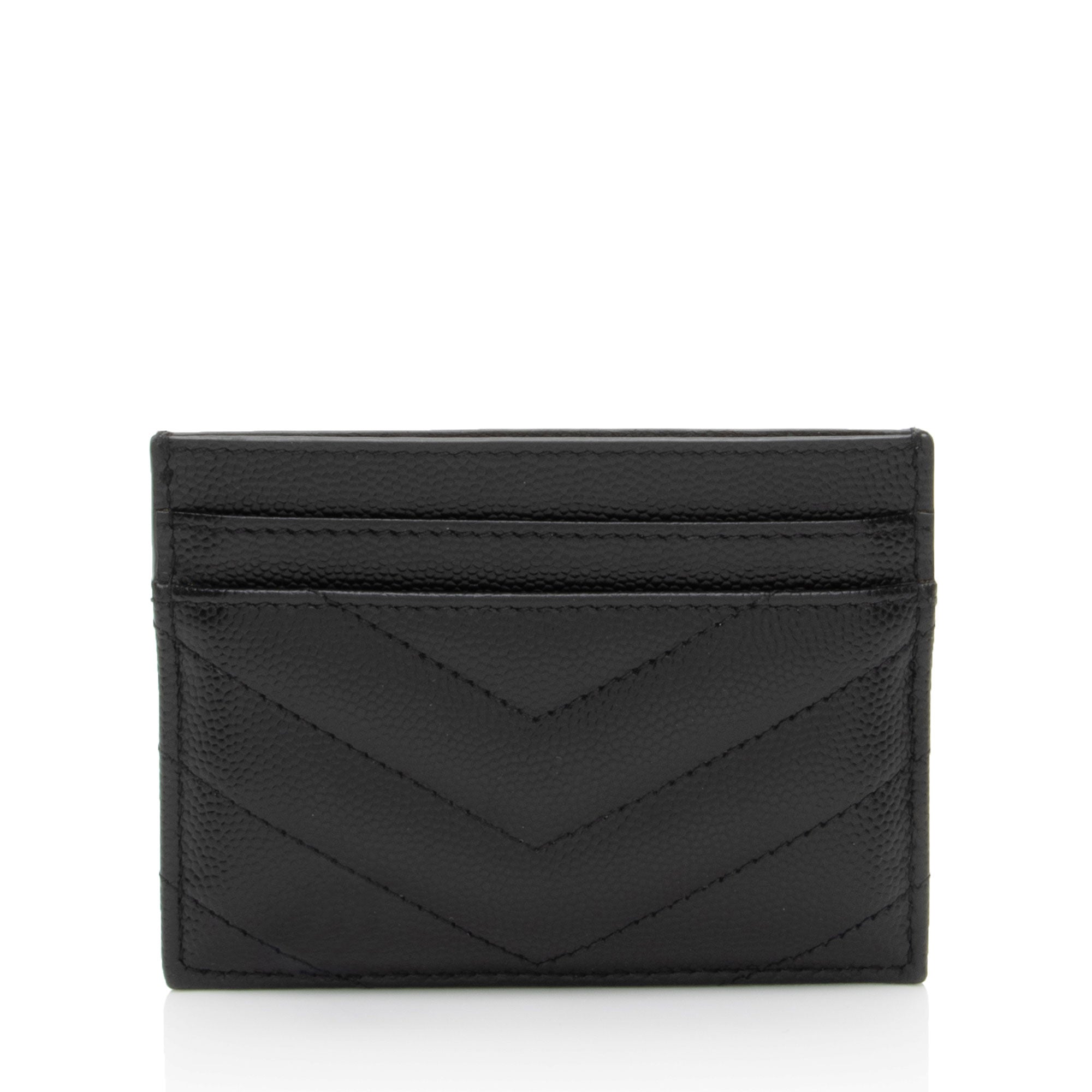 Saint Laurent Matelasse Grain de Poudre Monogram Card Case