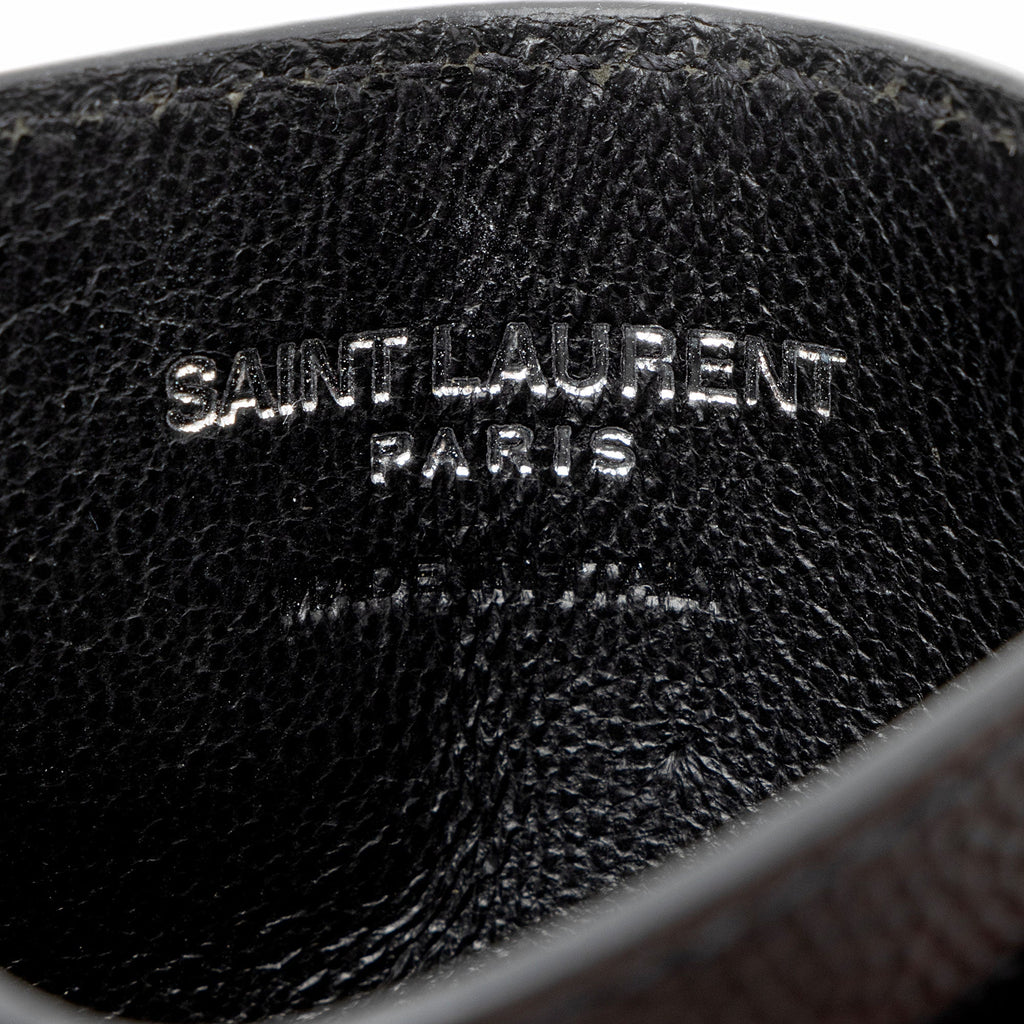 Saint Laurent Matelasse Grain de Poudre Monogram Card Case