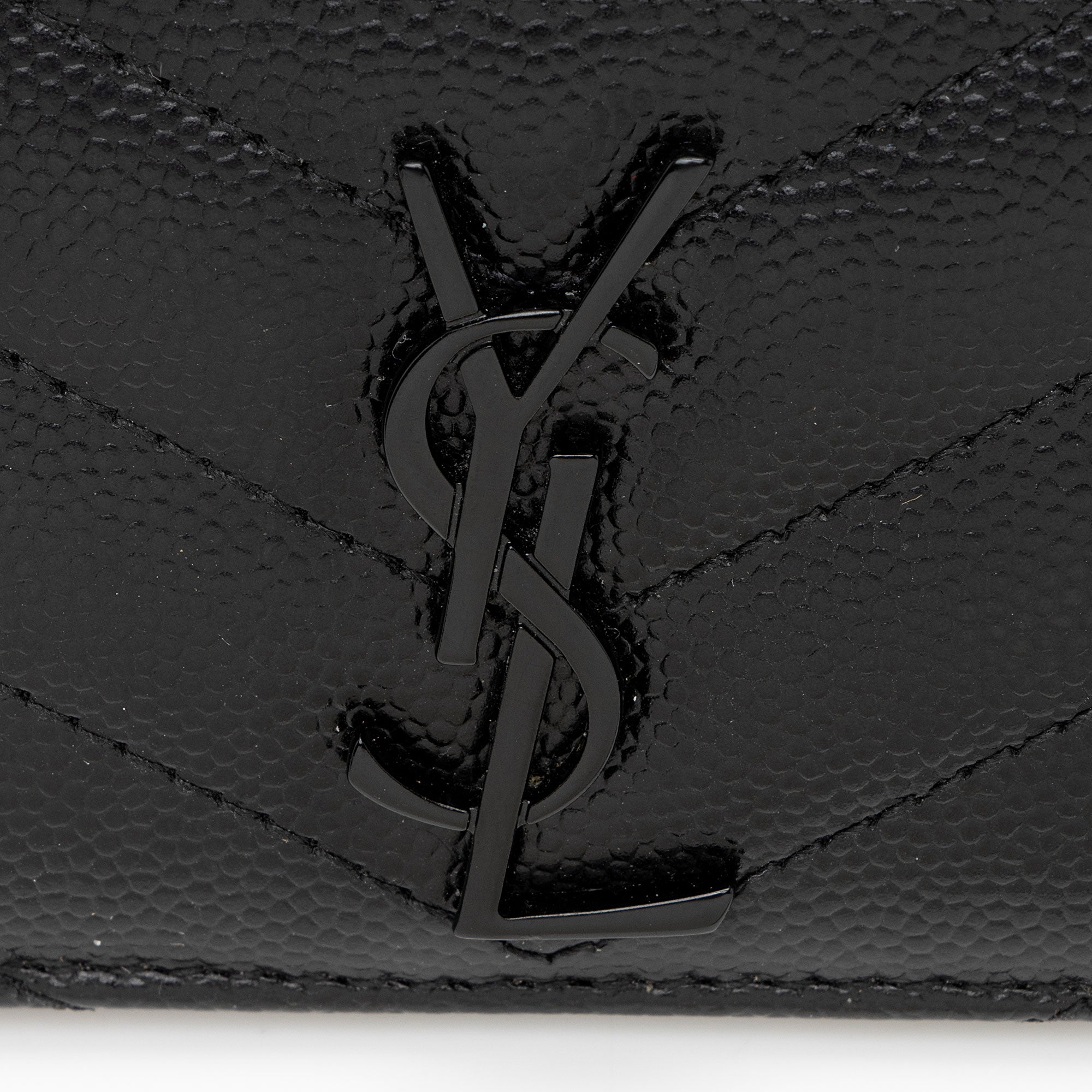 Saint Laurent Matelasse Grain de Poudre Monogram Card Case