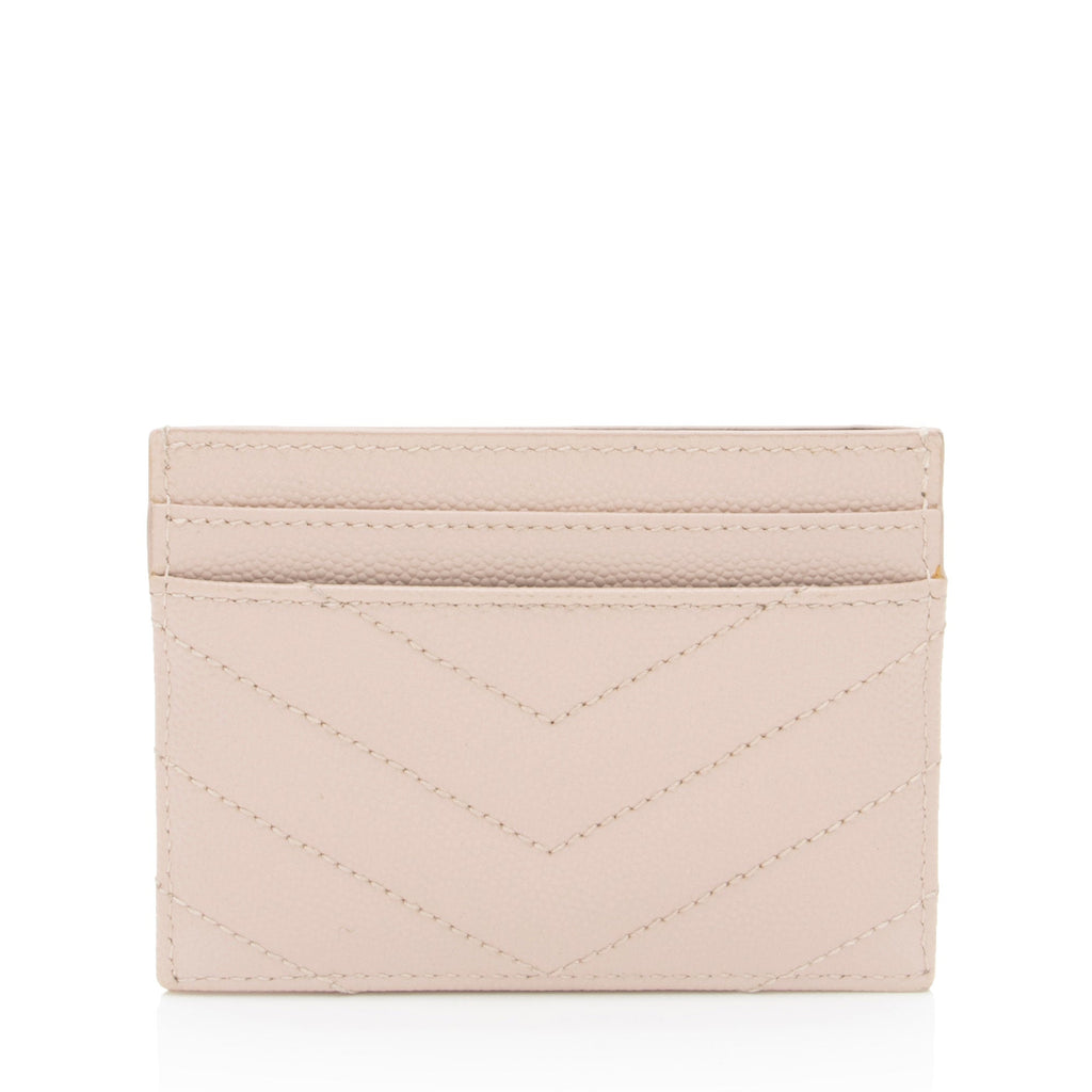 Saint Laurent Matelasse Grain de Poudre Monogram Card Case