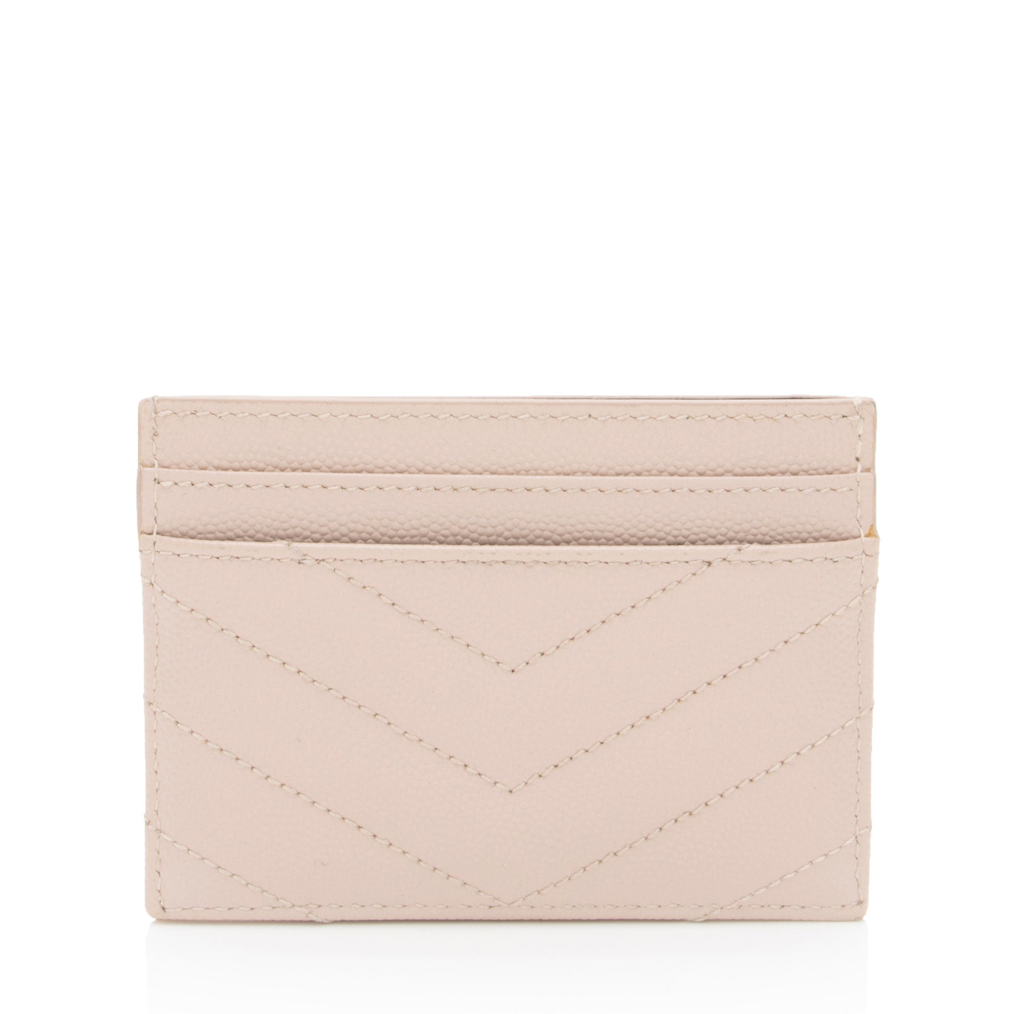 Saint Laurent Matelasse Grain de Poudre Monogram Card Case