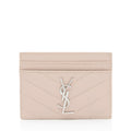 Saint Laurent Matelasse Grain de Poudre Monogram Card Case
