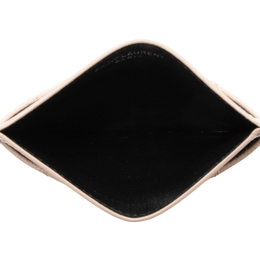 Saint Laurent Matelasse Grain de Poudre Monogram Card Case