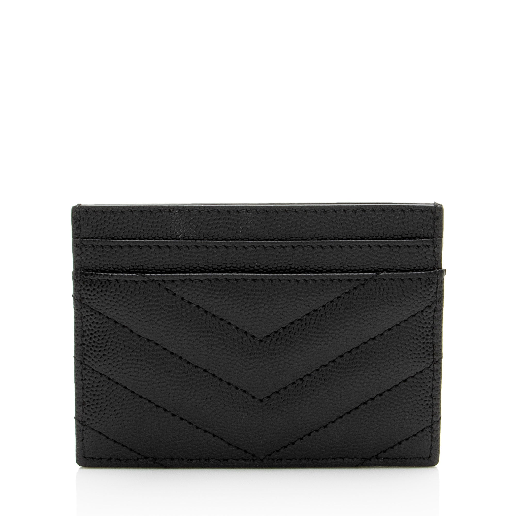 Saint Laurent Matelasse Grain de Poudre Monogram Card Case