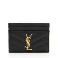 Saint Laurent Matelasse Grain de Poudre Monogram Card Case