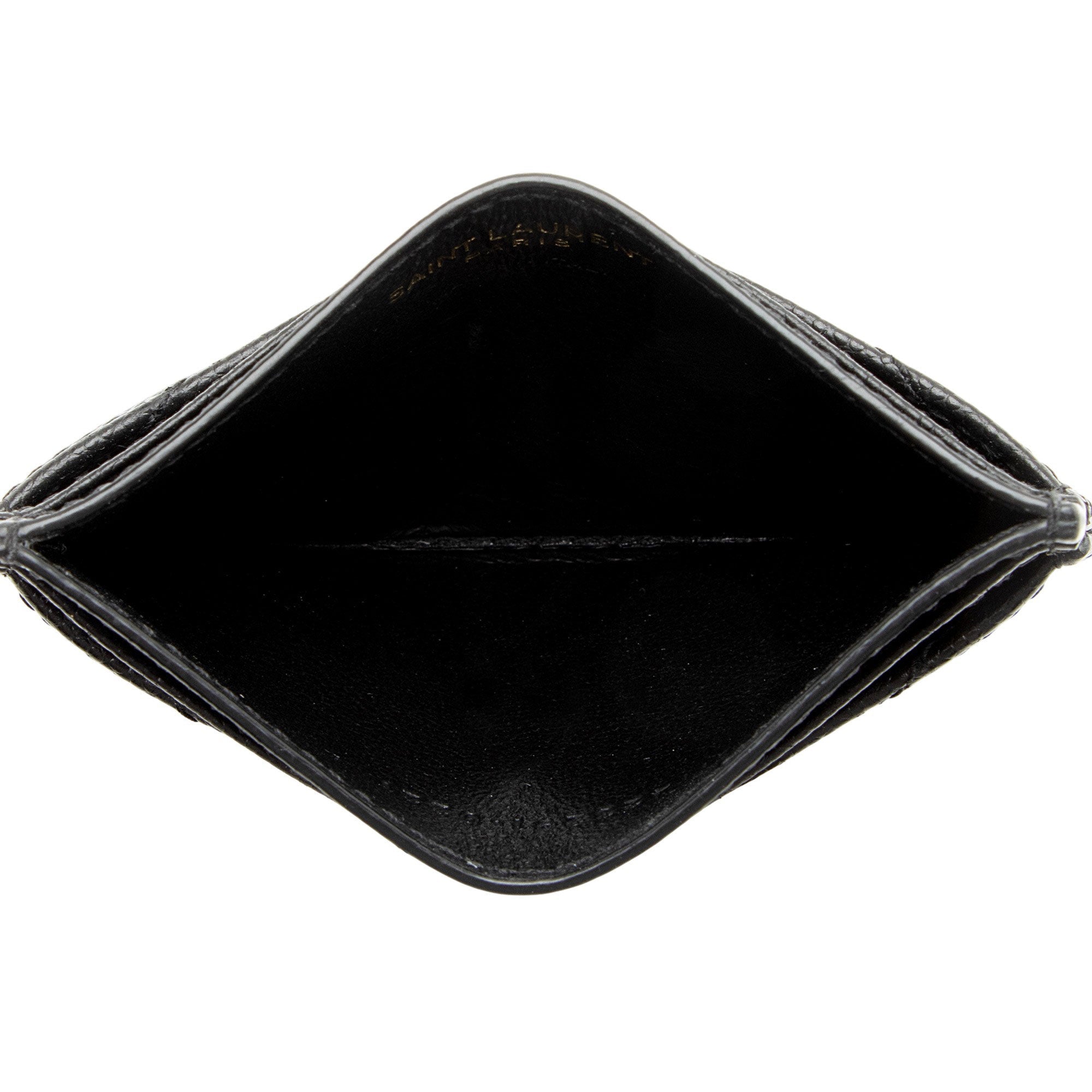 Saint Laurent Matelasse Grain de Poudre Monogram Card Case