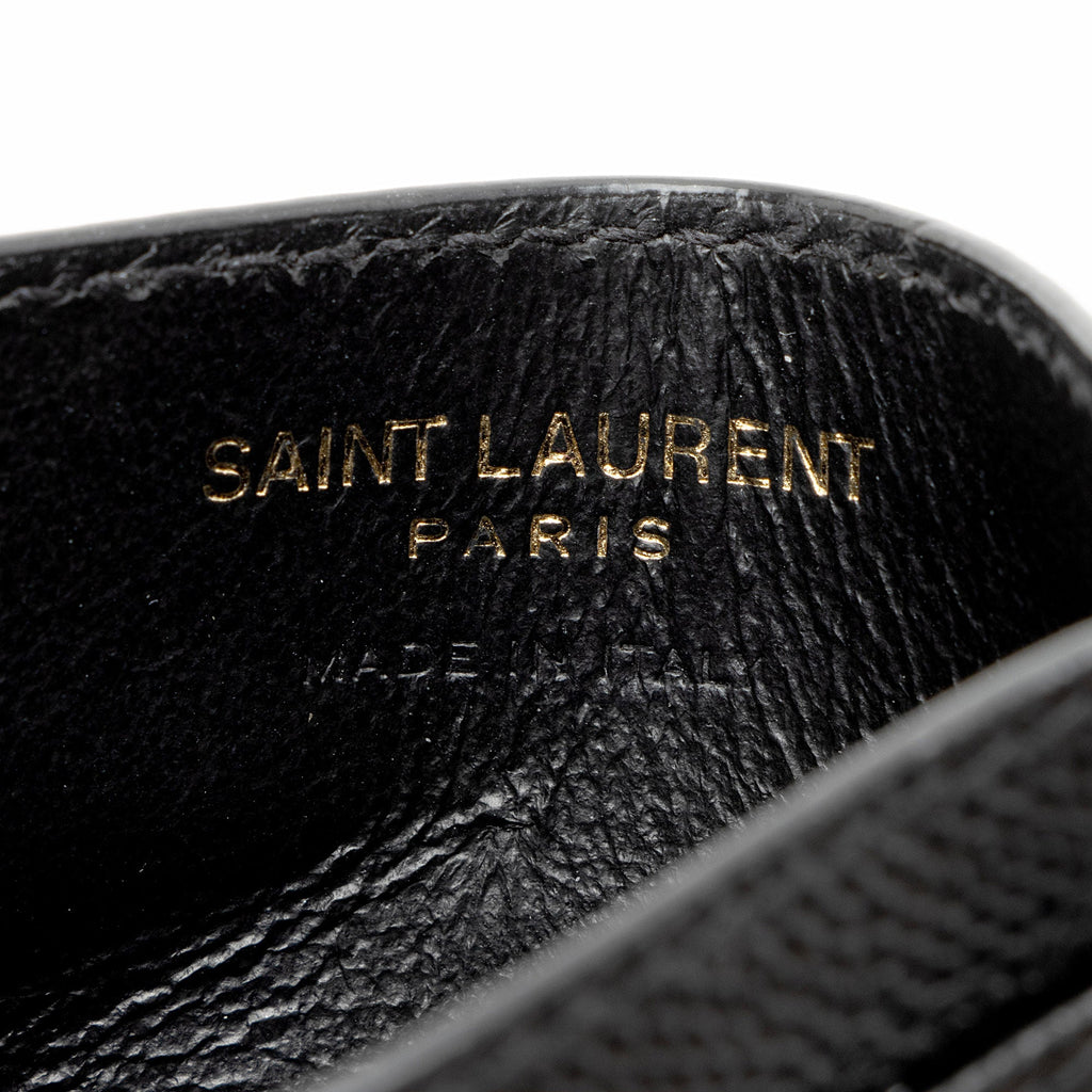 Saint Laurent Matelasse Grain de Poudre Monogram Card Case