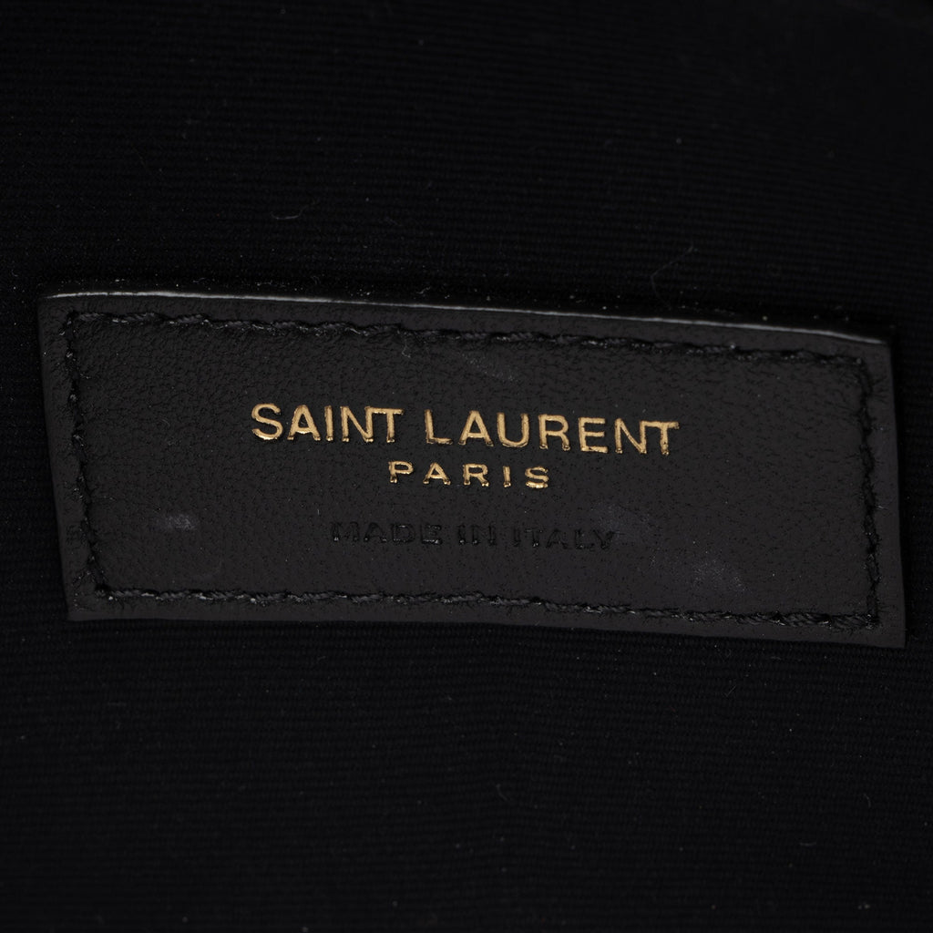 Saint Laurent Matelasse Grain de Poudre Monogram Cassandra Large Pouch (SHF-O12zWn)