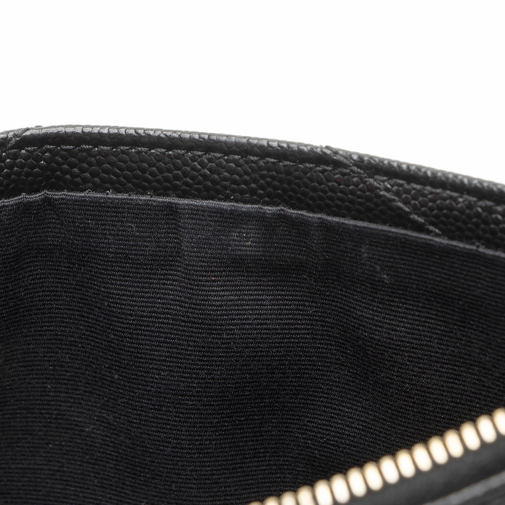 Saint Laurent Matelasse Grain de Poudre Monogram Cassandra Large Pouch (SHF-cEDDZ3)