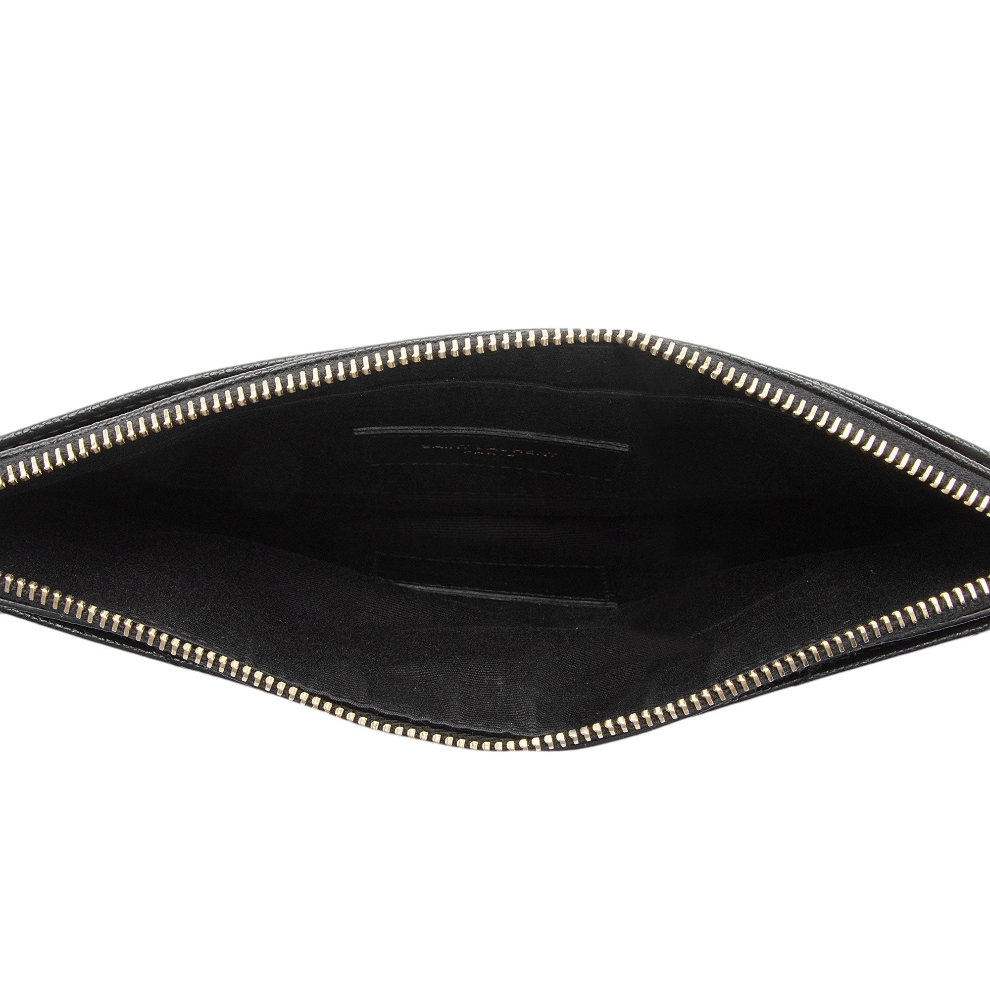 Saint Laurent Matelasse Grain de Poudre Monogram Cassandra Large Pouch (SHF-cEDDZ3)