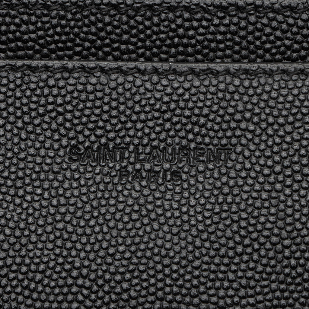 Saint Laurent Matelasse Grain de Poudre Monogram Cassandra Large Pouch (SHF-cEDDZ3)